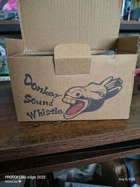 Amazon Brown Donkey Sound Whistle Box with Printed Donkey Graphic